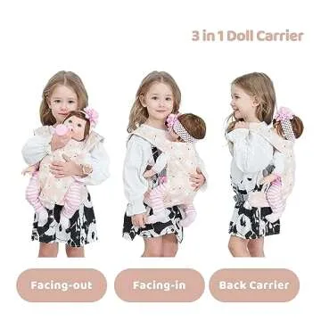 Baby Doll Carrier Backpack for Kids - Adjustable Straps