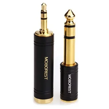 MOBOREST 3.5mm to 6.35mm Stereo Pure Copper Adapter - 2-Pack