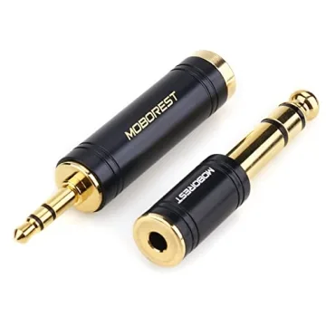 3.5mm to 6.35mm Stereo Pure Copper Adapter - 2-Pack
