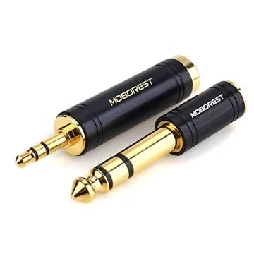 3.5mm to 6.35mm Stereo Pure Copper Adapter - 2-Pack