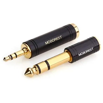 3.5mm to 6.35mm Stereo Pure Copper Adapter - 2-Pack