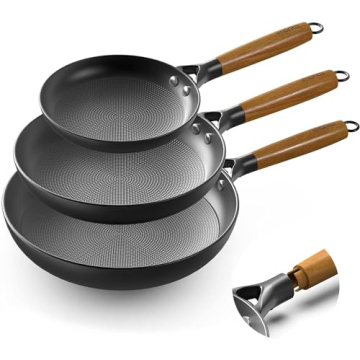 imarku Non-Stick Frying Pans Set - Versatile Cast Iron Skillets