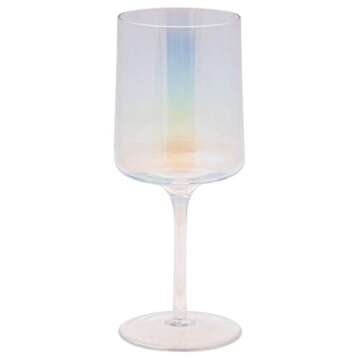 Karma Mid Century Wine Glass Iridescent Set Of Four