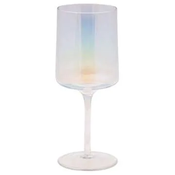 Karma Mid Century Wine Glass Iridescent Set Of Four