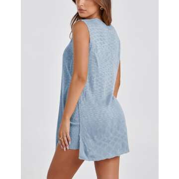 SeekMe Womens Summer Knit Sweater Set for Stylish Comfort