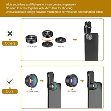 Upgraded 3 in 1 Phone Camera Lens Kit for All Smartphones