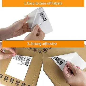 RONGTA 4x6 Thermal Fanfold Shipping Labels - 500 PCS