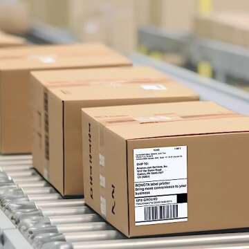 RONGTA 4x6 Thermal Fanfold Shipping Labels - 500 PCS