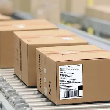 RONGTA 4x6 Thermal Fanfold Shipping Labels - 500 PCS