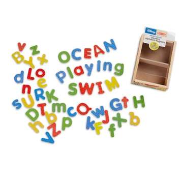 Melissa & Doug Disney Mickey and Friends Wooden Alphabet Magnets - 52 Uppercase and Lowercase Letters