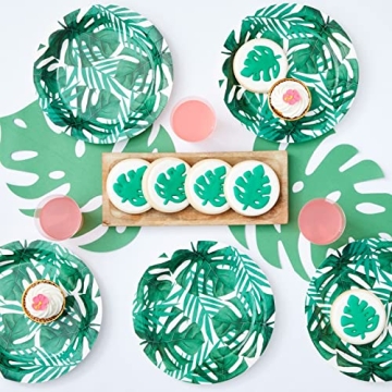 Tropical Paper Plates for Summer Parties - 80-Pack