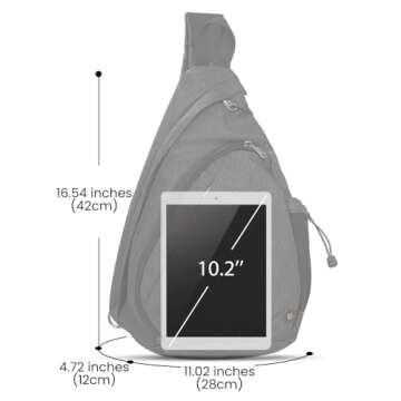 OutdoorMaster Sling Bag, Hiking Daypack, Crossbody Shoulder Chest Urban Outdoor Travel Backpack for Women & Men