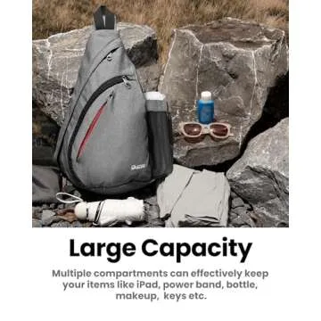 OutdoorMaster Sling Bag, Hiking Daypack, Crossbody Shoulder Chest Urban Outdoor Travel Backpack for Women & Men