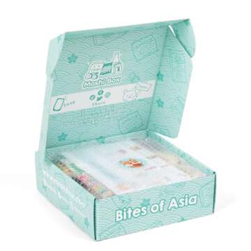 Mashi Box Asian Dagashi Snack Surprise Mystery Box 25 Pieces w/ 3 FULL SIZE Items Including Drink, Instant Noodle, Assortment of Chinese, Korean, Japanese Sweet and Savory Snacks, Candy, Food