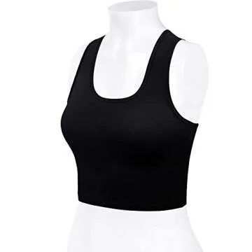 Racerback Crop Tank Tops - Stylish Cotton Comfort