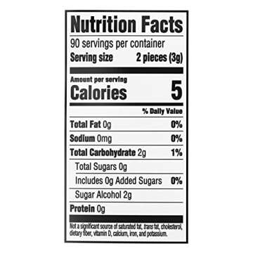 Trident White Sugar Free Gum, Peppermint, 180 Count (Packaging May Vary)