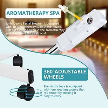 Nova Microdermabrasion Professional 2 in 1 Facial Steamer for Face Deep Cleaning Ozone Face Steamer with 5X Magnifying Lamp Hot Mist Function for Salon Spa Home Beauty Equipment