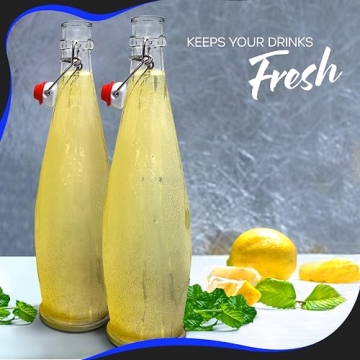 Nevlers Elegant 33 Oz Swing Top Glass Bottles Set