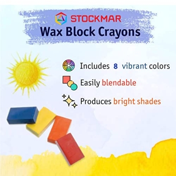 STOCKMAR Waterproof Beeswax Block Crayons for Creative Fun
