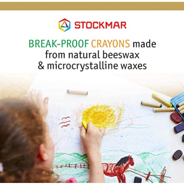 STOCKMAR Waterproof Beeswax Block Crayons for Creative Fun