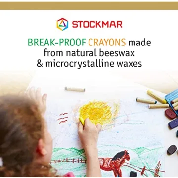 STOCKMAR Waterproof Beeswax Block Crayons for Creative Fun