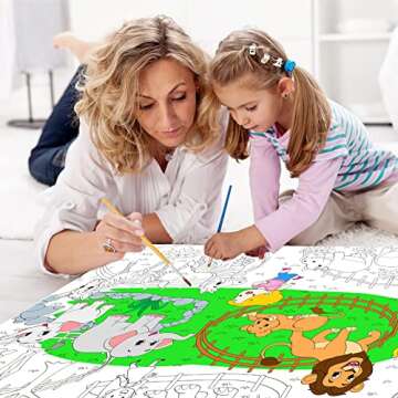 Zoo Animal Giant Coloring Poster for Kids Activities