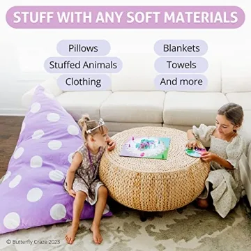 Butterfly Craze Bean Bag Chair Cover for Kids Donatable Loungers