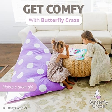 Butterfly Craze Bean Bag Chair Cover for Kids Donatable Loungers
