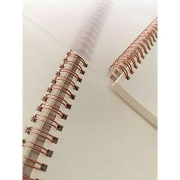 SPIRITMATE 2 Pack A5 Spiral Notebooks Hardcover 100g Thick Paper Dot/Ruled/Graph/Blank Journals,5.7 x 8.26inch, 70 Sheets/140 Pages Per Each Notebook (Blank)