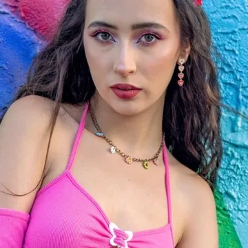 Madison Tyler Heart Pink Dangle Earrings for Women