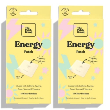 The Patch Brand Energy Patches | Supports Energy with Caffeine and B5 and B3 | All Natural Vitamins ...
