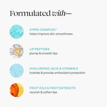 TULA Skin Care 24-7 Moisture Day & Night Peptide Lip Mask - Peptides, Hyaluronic Acid & Vitamin E deeply Nourish & Hydrate lips, 0.28 oz.