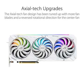 ASUS ROG STRIX NVIDIA GeForce RTX™ 3090 White OC Edition Gaming Graphics Card (PCIe 4.0, 24GB GDDR6X, HDMI 2.1, DisplayPort 1.4a, White color scheme, Axial-tech Fan Design, 2.9-slot, Super Alloy Power