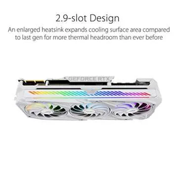 ASUS ROG STRIX NVIDIA GeForce RTX™ 3090 White OC Edition Gaming Graphics Card (PCIe 4.0, 24GB GDDR6X, HDMI 2.1, DisplayPort 1.4a, White color scheme, Axial-tech Fan Design, 2.9-slot, Super Alloy Power