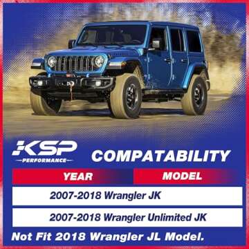 KSP 3"Front and 3"Rear Full Suspension Lift Kits with Shock Extenders fit for 2007-2018 Wrangler JK ...