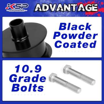 KSP 3"Front and 3"Rear Full Suspension Lift Kits with Shock Extenders fit for 2007-2018 Wrangler JK 2WD 4WD, Such as Editions Rubicon/Unlimited/Sahara/Sports and More（Black)