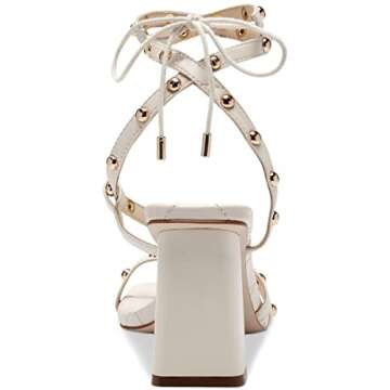 Jessica Simpson Zayve Ankle Wrap Heeled Sandal - Chalk