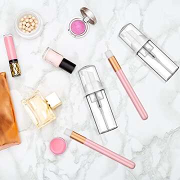 Travel Foam Pump Bottles and Lash Brushes Set - 30 Pieces