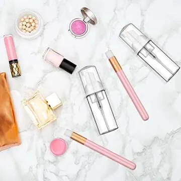 Travel Foam Pump Bottles and Lash Brushes Set - 30 Pieces