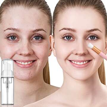 Travel Foam Pump Bottles and Lash Brushes Set - 30 Pieces