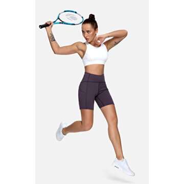 QUEENIEKE Sports Shorts 4.5“/6" Inseam High Waist 3-Pocket Running Shorts for Women 70822