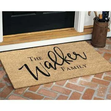 Personalized Coir Doormat - Custom Family Name