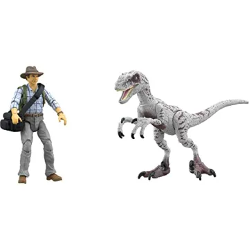 Mattel Jurassic World III Action Figure Set with Dr. Alan Grant