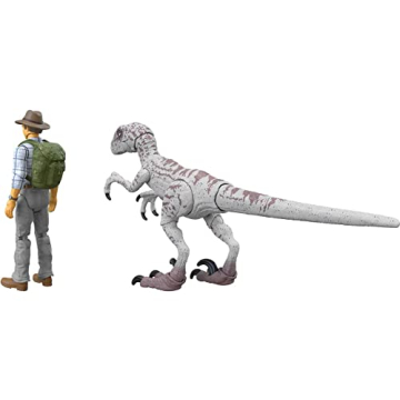 Mattel Jurassic World III Action Figure Set with Dr. Alan Grant