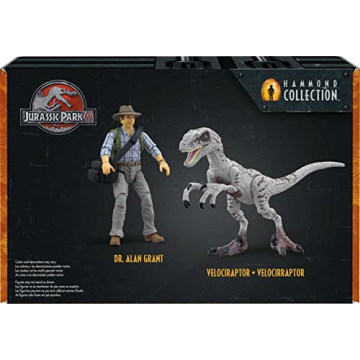 Mattel Jurassic World III Action Figure Set with Dr. Alan Grant