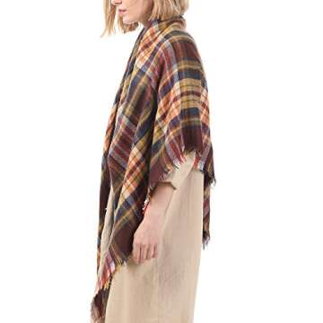 Buy Zando Plaid Blanket Thick Winter Scarf for Women