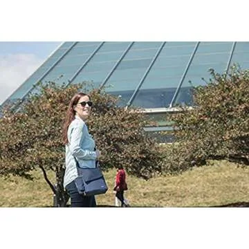 Travelon Anti-Theft Messenger Bag (BLACK W/FLORAL LINING)