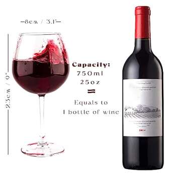 Giant Wine Glass Set of 2 - Oversized 750ml Glasses