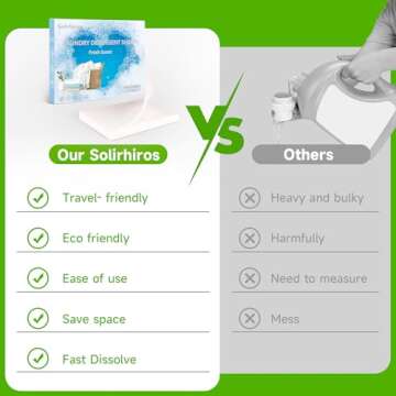 Laundry Detergent Sheets - Laundry Sheets Detergent No Plastic Recyclable Packaging,Washing Detergent Soap Strips for Home Dorm Travel Camping (L, 32 Load)