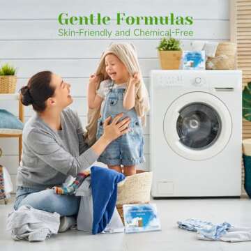 Laundry Detergent Sheets - Laundry Sheets Detergent No Plastic Recyclable Packaging,Washing Detergent Soap Strips for Home Dorm Travel Camping (L, 32 Load)